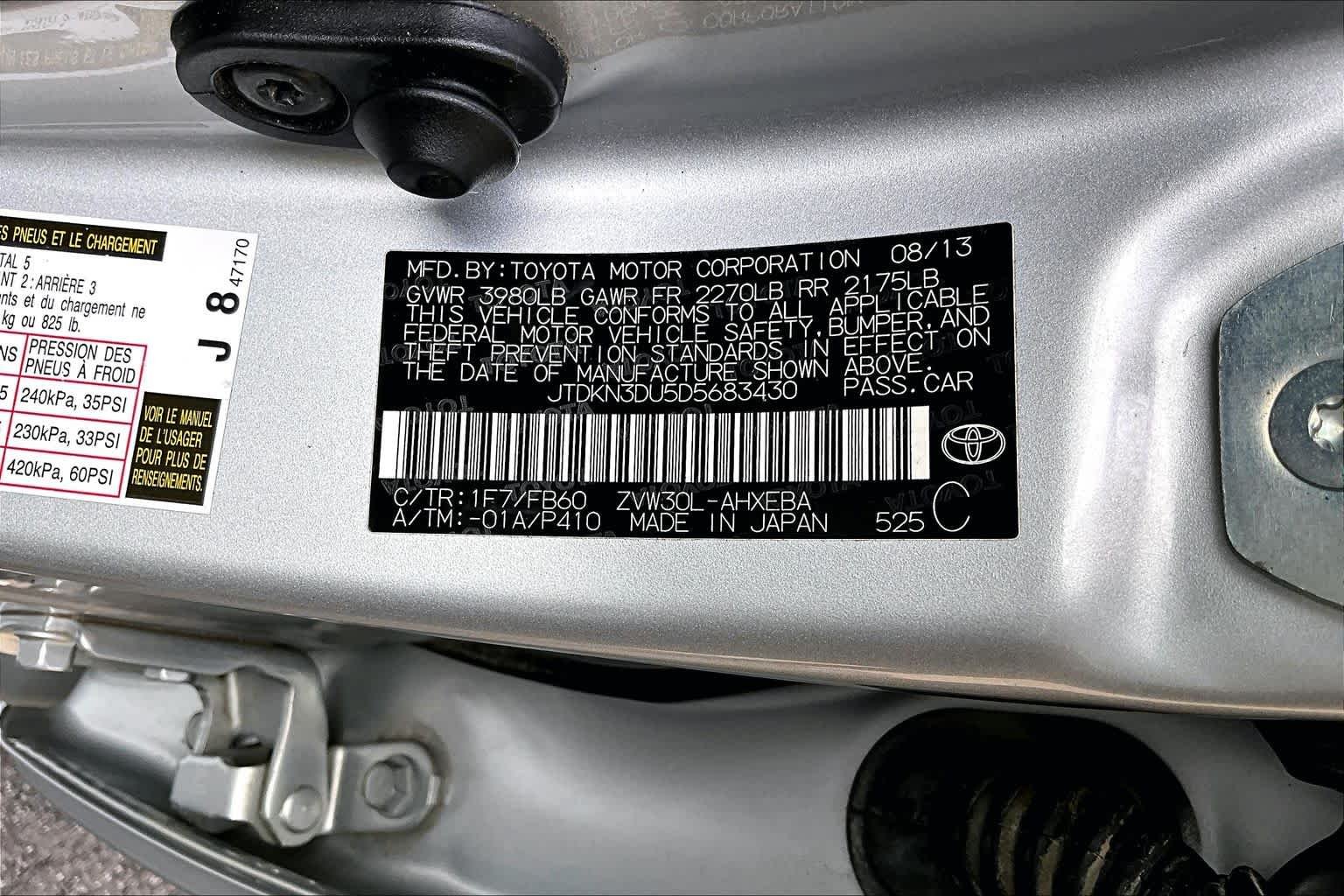 Used 2013 Classic Silver Metallic Toyota Two image 33