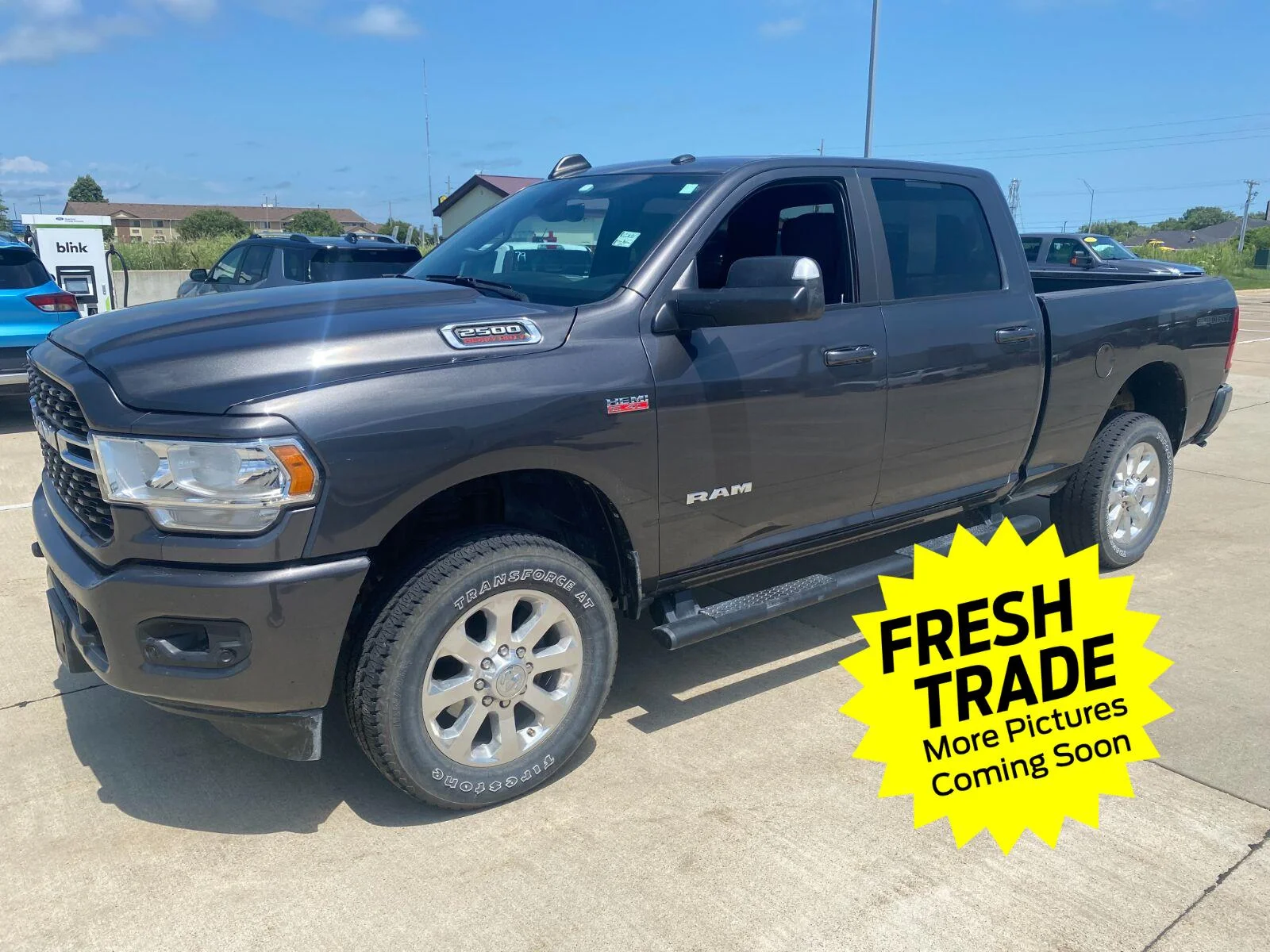 Used 2022 Granite Crystal Metallic Clearcoat Ram Big Horn image 1