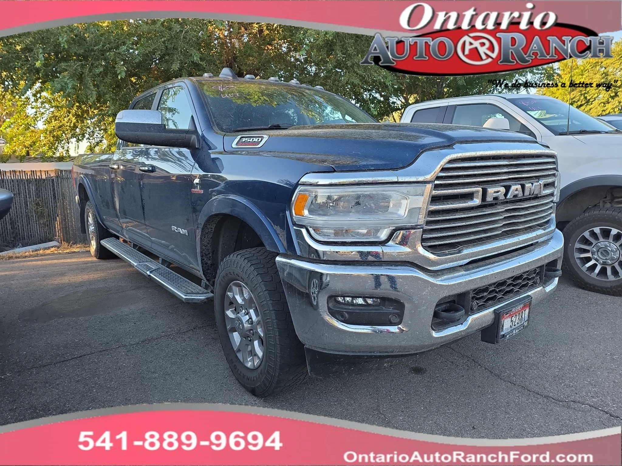 Used 2022 Patriot Blue Pearlcoat Ram Laramie image 1