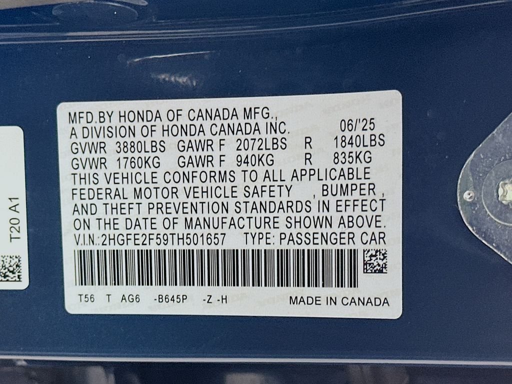 Certified Used 2026 Blue Lagoon Pearl Honda 2WD SPORT image 30