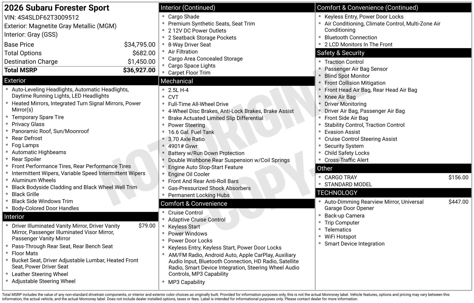 Used 2026 Gray Subaru Sport image 3