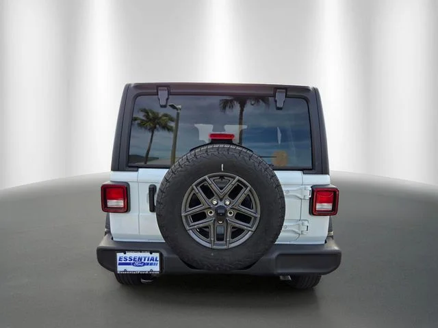 Used 2025 Bright White Clearcoat Jeep Sport S image 4