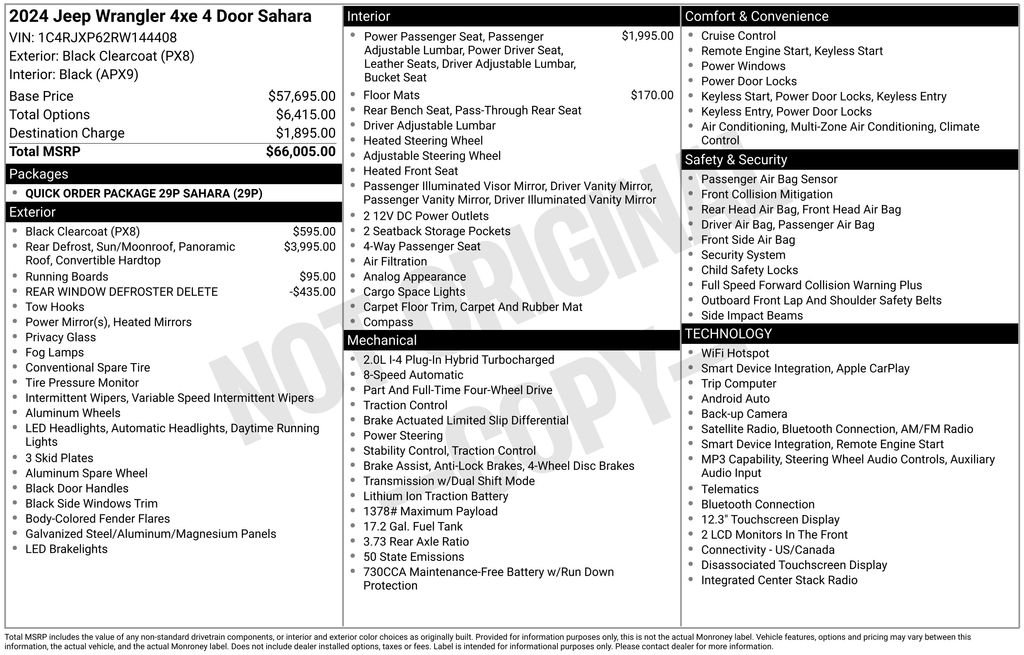 Used 2024 Black Jeep Sahara 4xe image 37