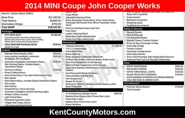 2014 MINI Cooper Coupe John Cooper Works