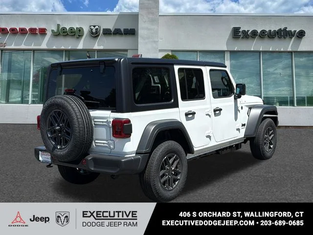 New 2026 Bright White Clear-Coat Exterior Paint Jeep Sport S image 4