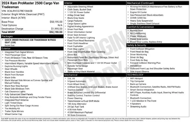 Used 2024 White Ram High Roof image 4