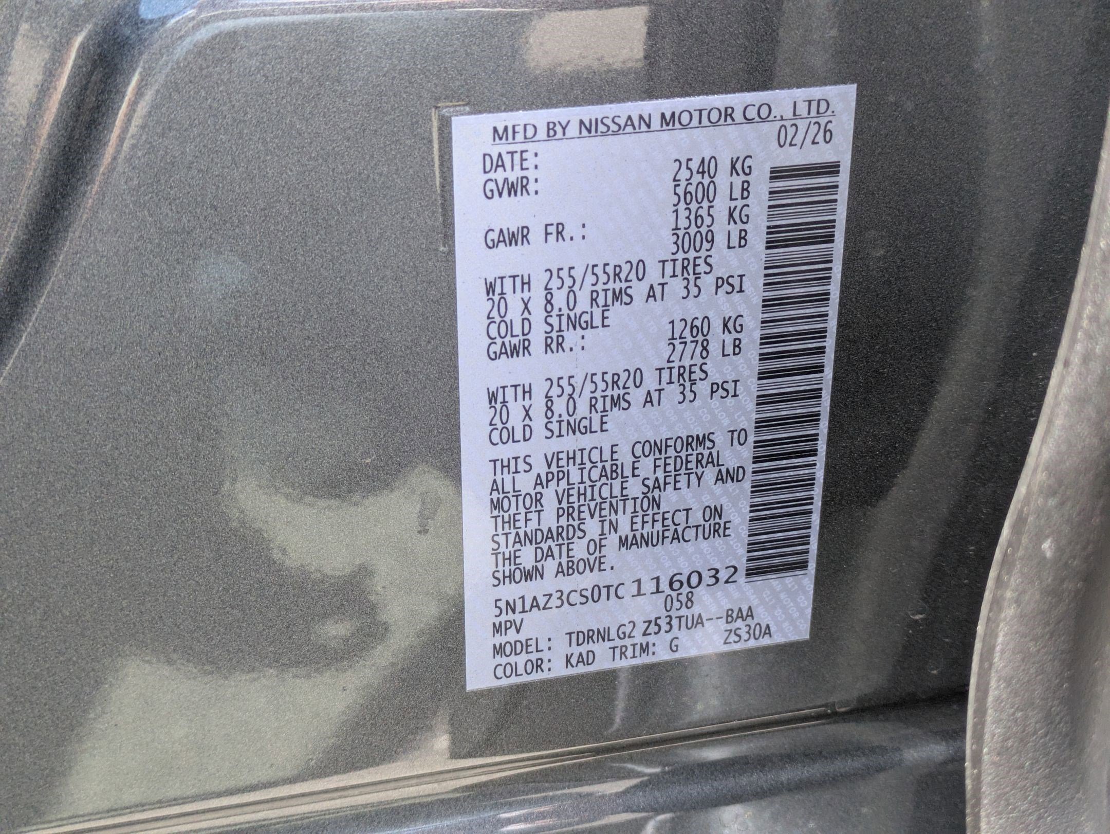 New 2026 Gun Metallic Nissan SL image 17