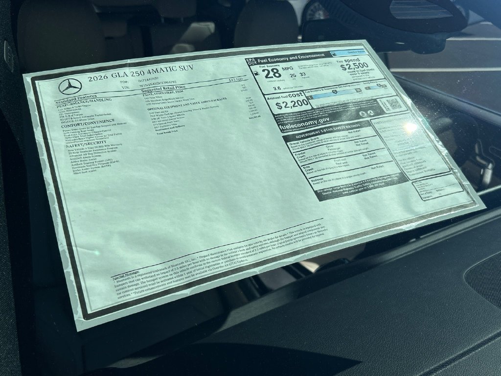 New 2026 Polar White Mercedes-Benz GLA 250 image 72