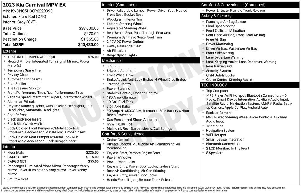 Certified Used 2023 Red Kia EX image 3