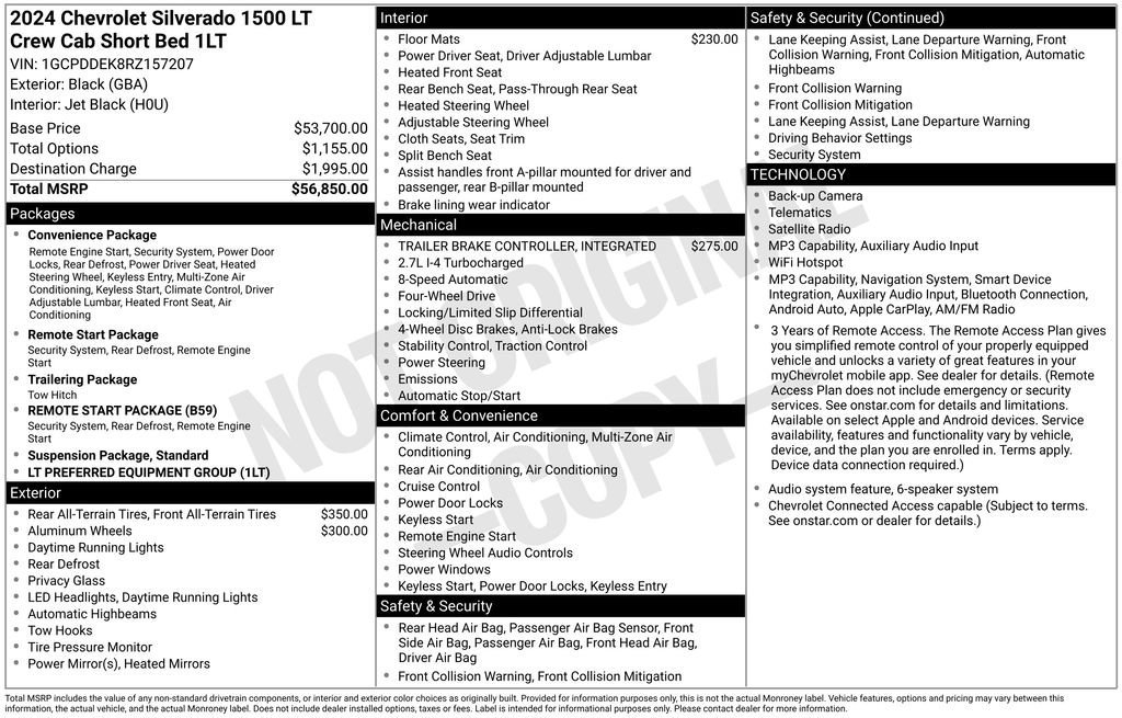 Certified Used 2024 Black Chevrolet LT image 2