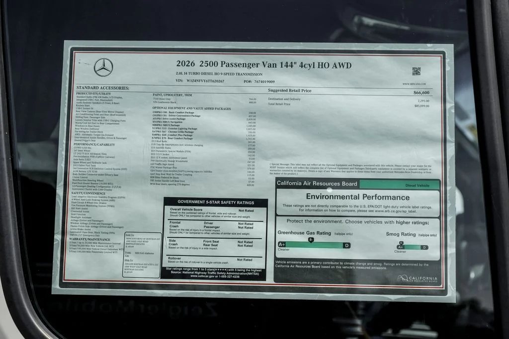 New 2026 Stone Gray Mercedes-Benz Passenger 144 WB image 26