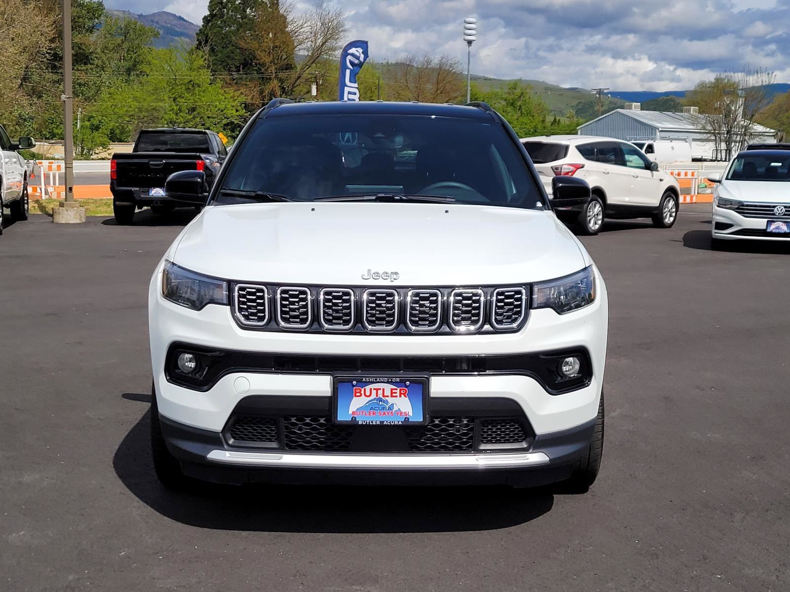 Used 2025 Bright White Clearcoat Jeep Limited image 2