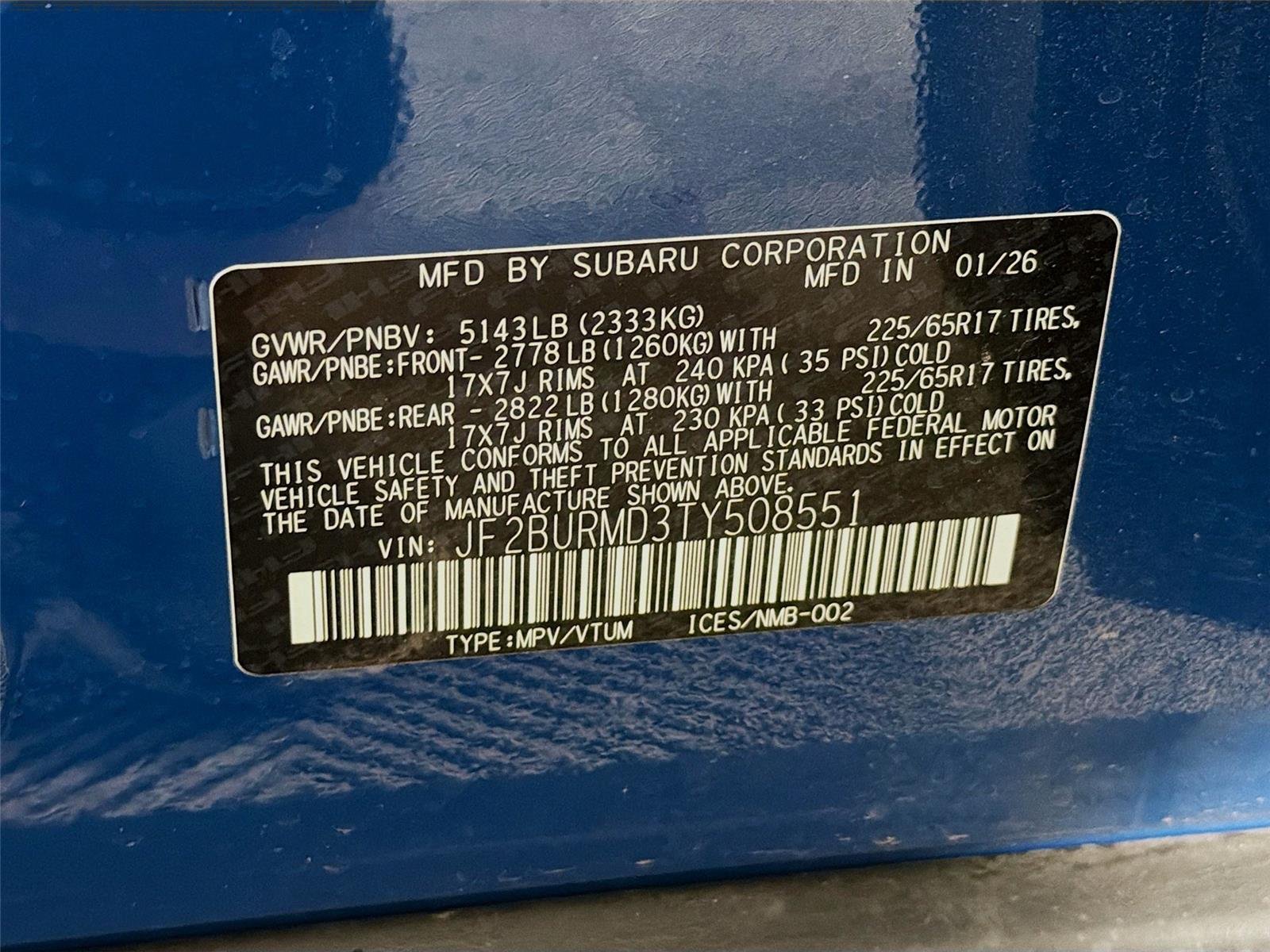 Used 2026 Geyser Blue Subaru Wilderness image 40