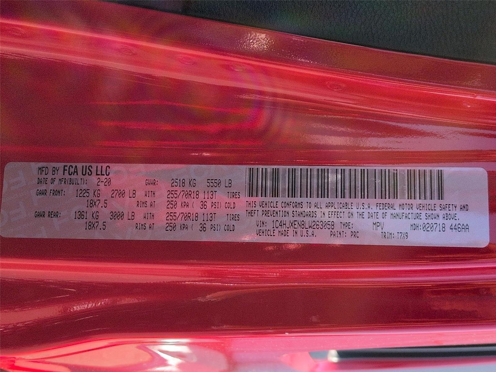 Used 2020 Firecracker Red Clearcoat Jeep North Edition image 40