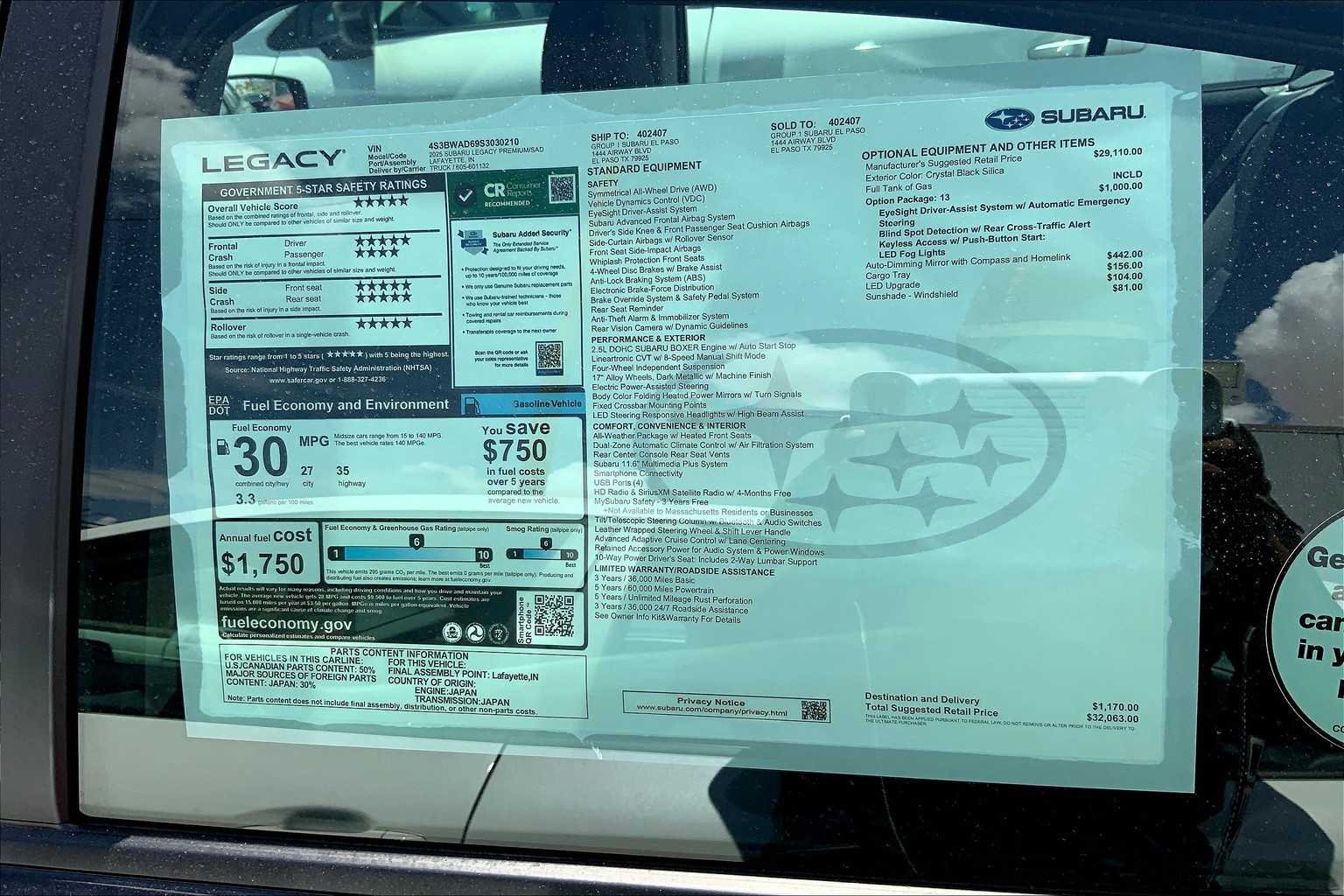 2025 Subaru Legacy Premium - Photo 22