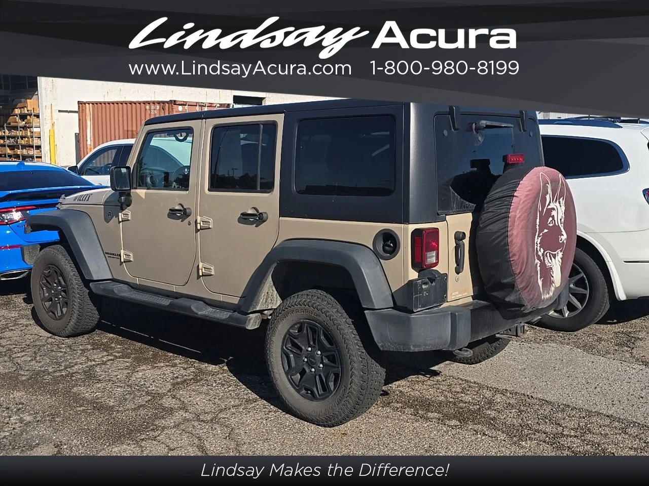 Used 2016 Mojave Sand Clearcoat Jeep Unlimited Willys image 3