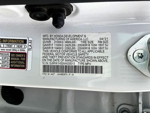 Used 2021 White Honda EX image 9