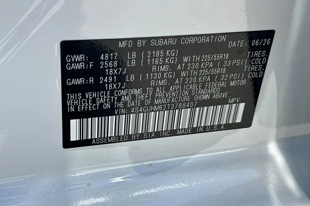 New 2026 CRYSTAL WHITE PEARL Subaru Limited image 24
