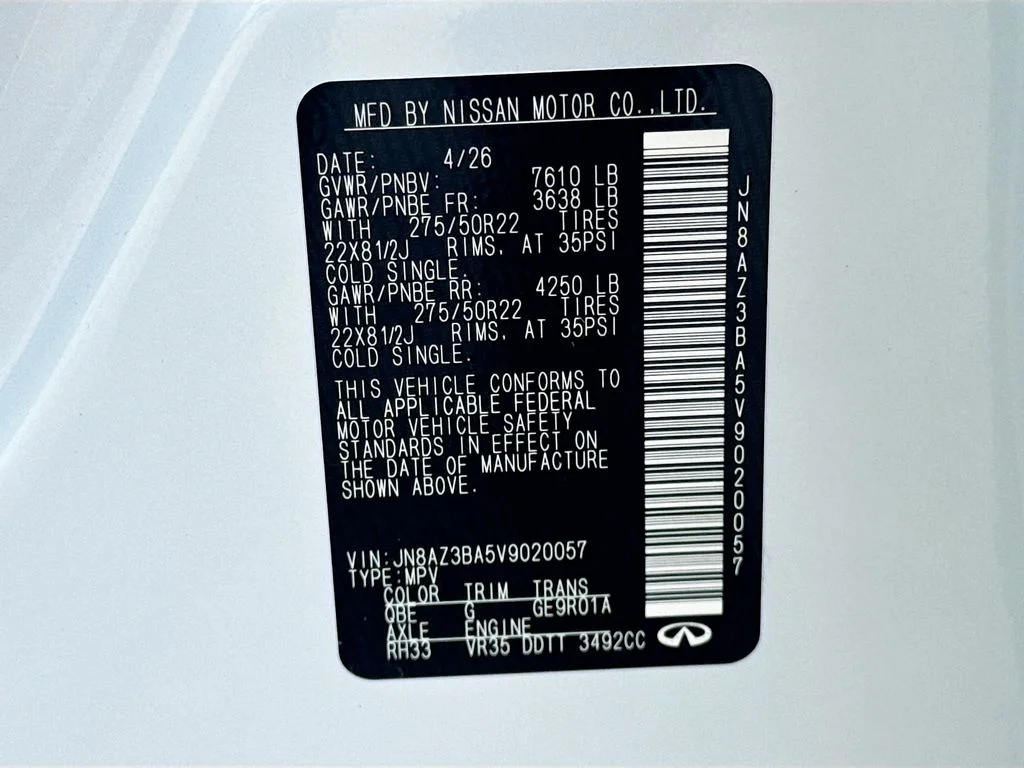 New 2027 RADIANT WHITE INFINITI Luxe 2WD image 35