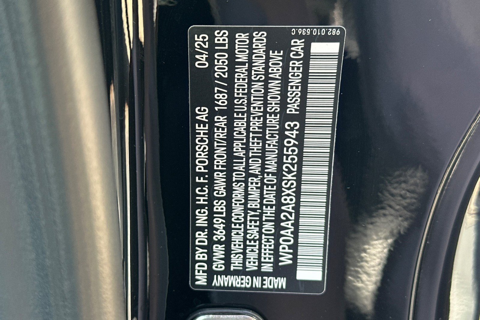 Certified Used 2025 Black Porsche  image 28