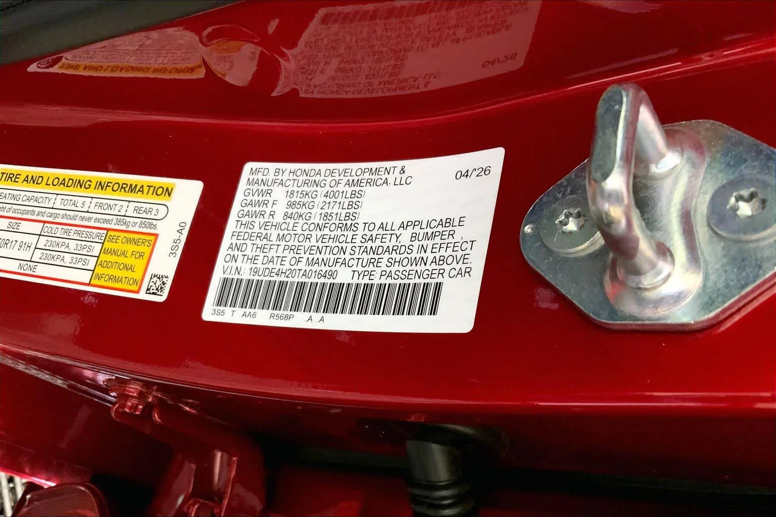 New 2026 Performance Red Pearl Acura BASE image 13