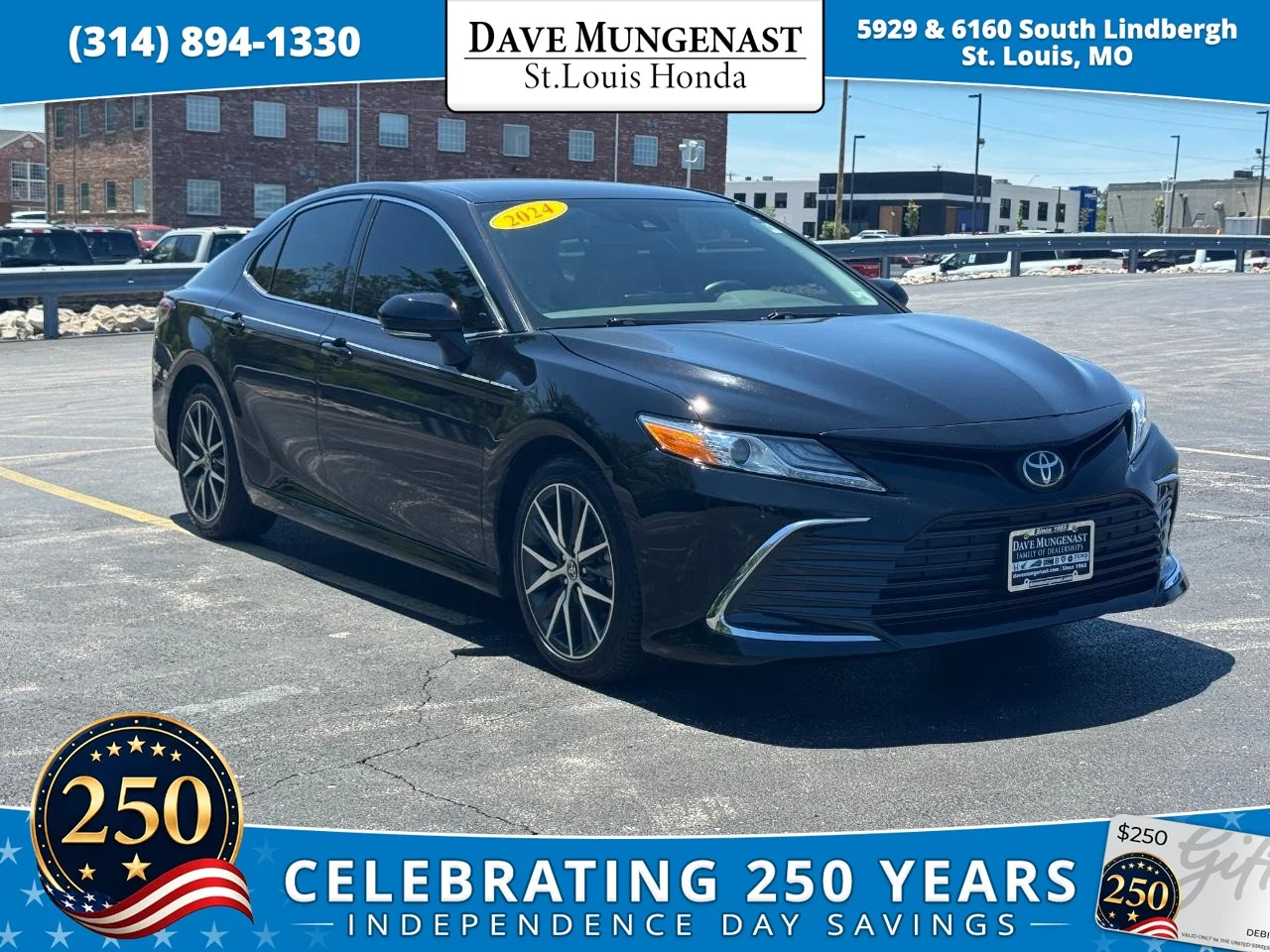 Used 2024 Midnight Black Metallic Toyota XLE image 1