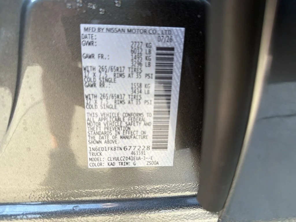 New 2026 Gun Metallic Nissan Crew Cab SV Long Bed image 33