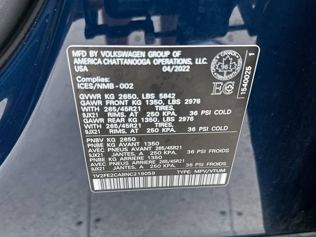 2022 Volkswagen Atlas Cross Sport SEL Premium R-Line - Photo 44