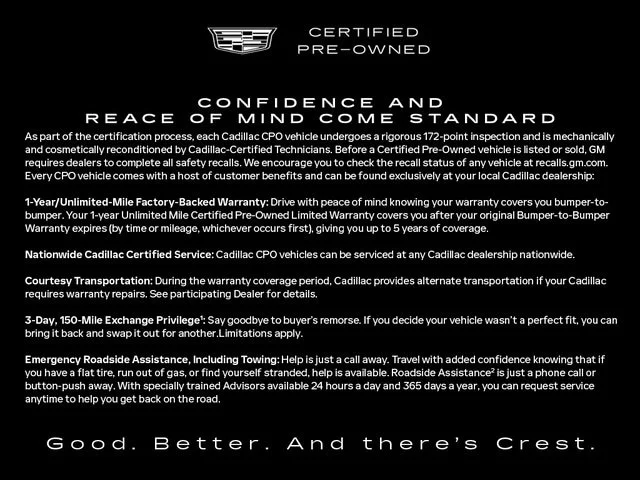 Used 2023 Stellar Black Metallic CADILLAC FWD Premium Luxury image 7