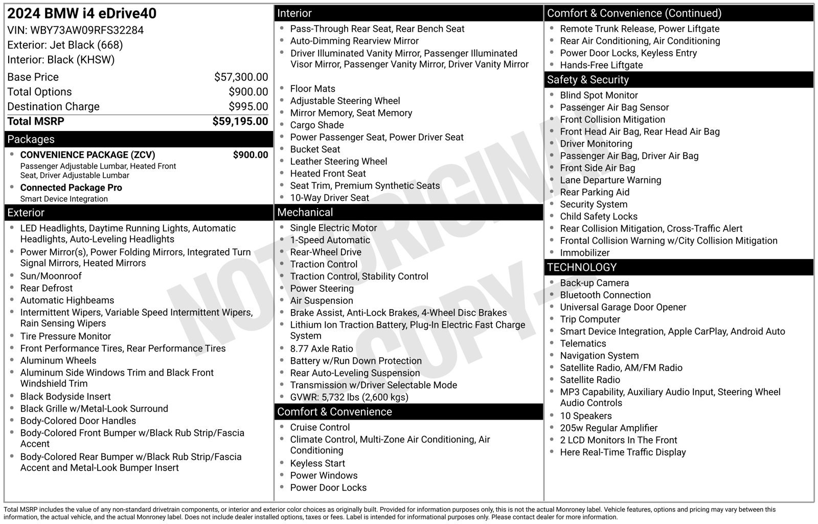 Certified Used 2024 Jet Black BMW eDrive40 image 2