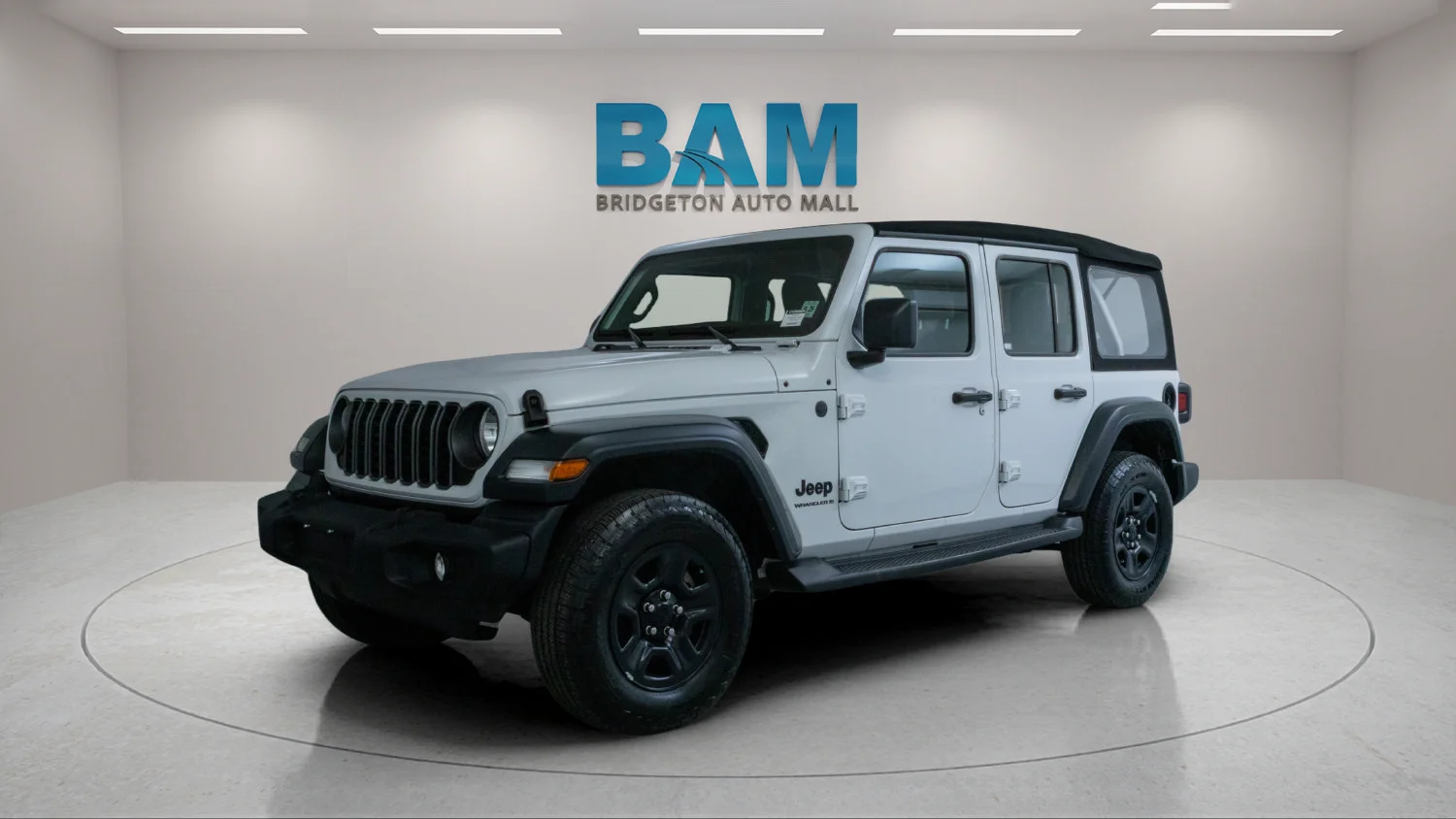 Certified Used 2024 White Jeep 4-Door Sport 4x4 image 3