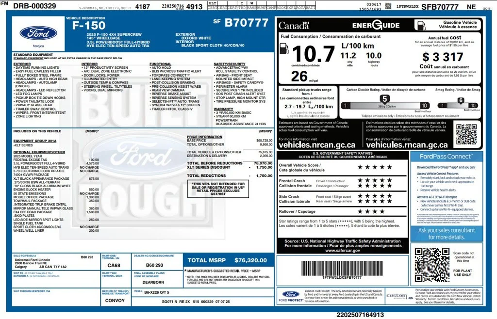 Certified Used 2025 White Ford XLT image 2