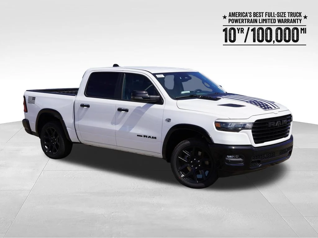 New 2026 Bright White Clear-Coat Exterior Paint RAM Laramie image 1