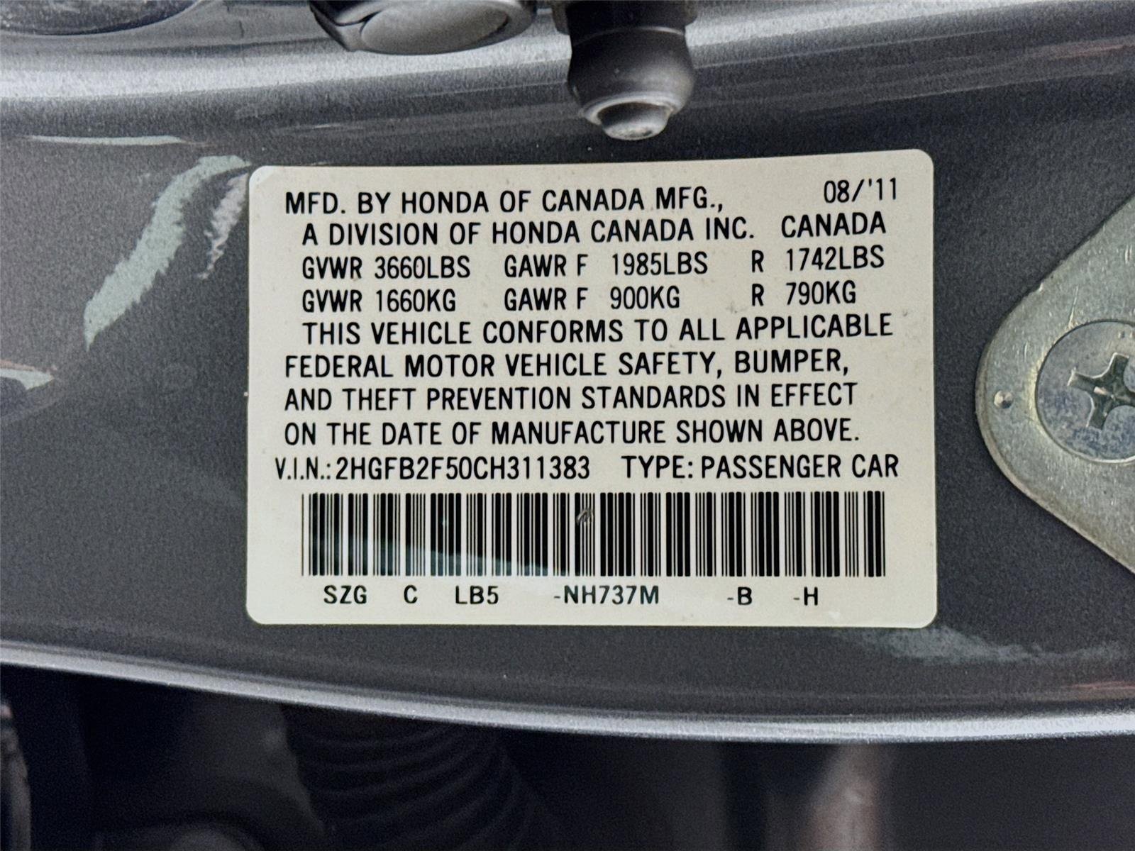 Used 2012 Grigio Metallic Honda LX image 29