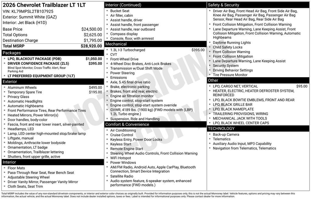 2026 Chevrolet Trailblazer LT - Photo 5