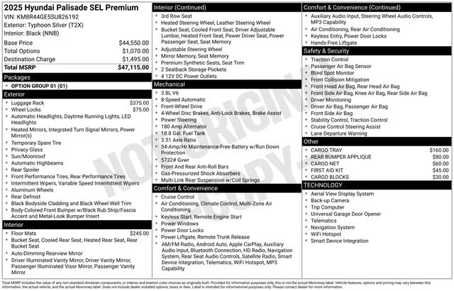 Used 2025 Silver Hyundai SEL Premium image 39