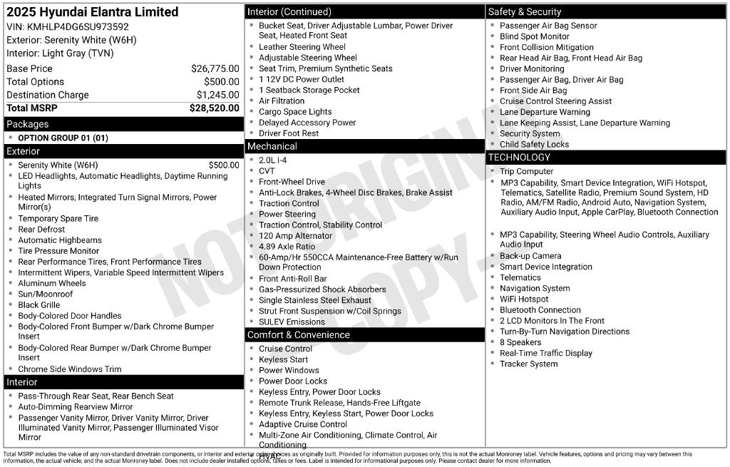 Used 2025 White Hyundai Limited image 9