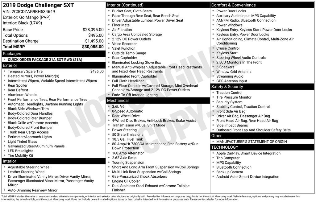 Used 2019 Go Mango! Dodge SXT image 30