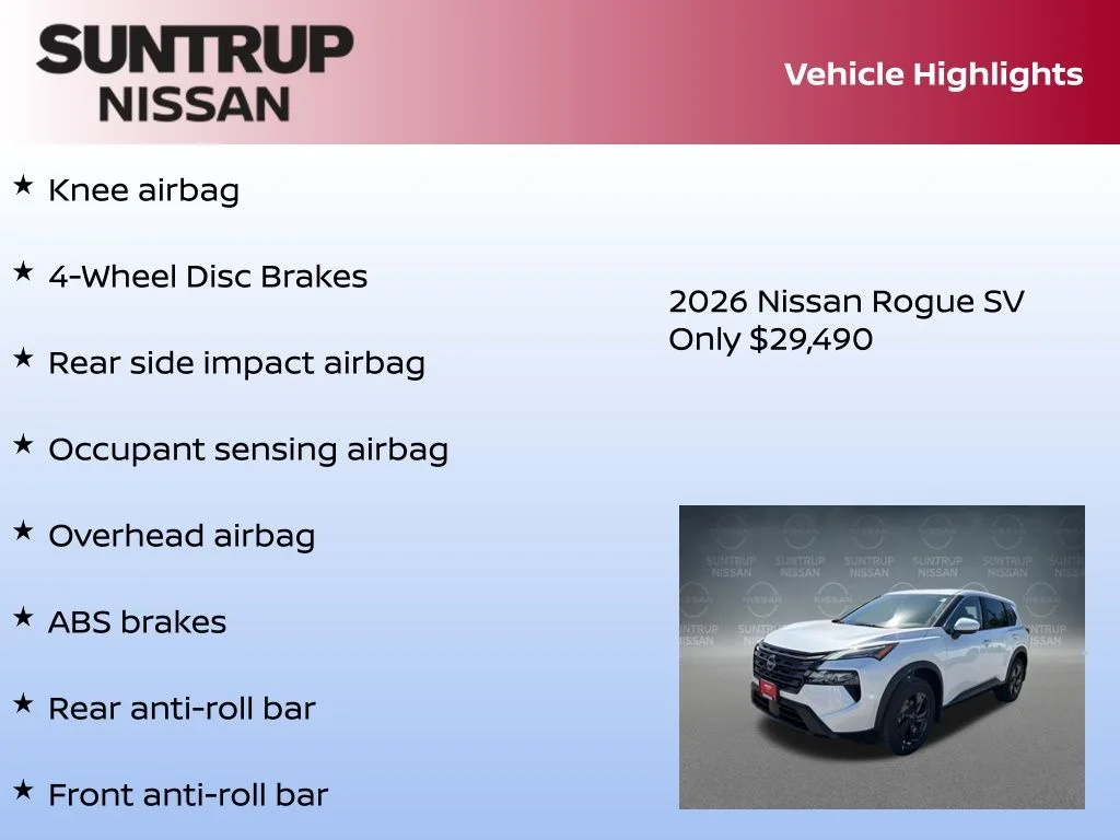 New 2026 White Nissan SV image 16