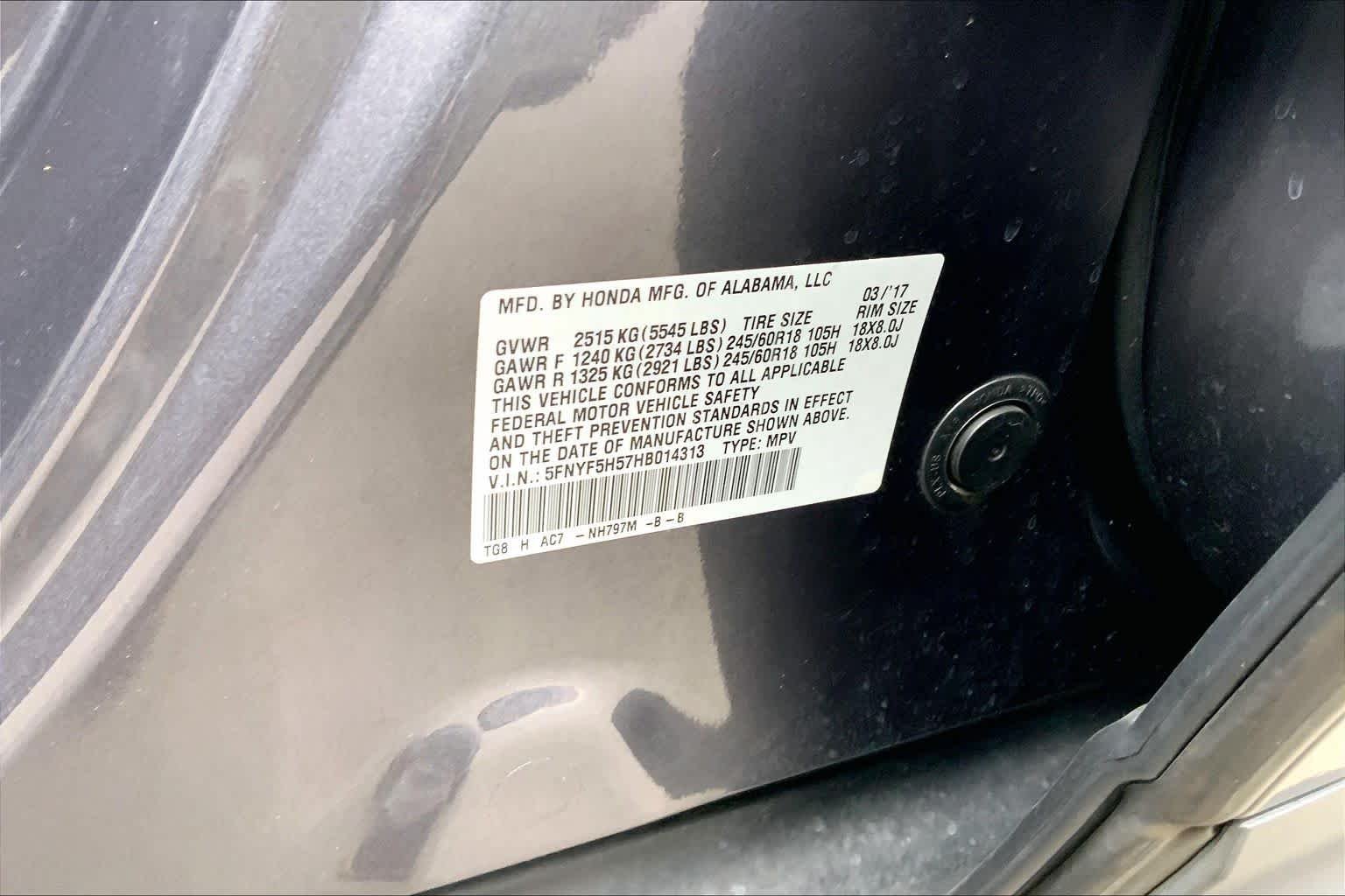 Used 2017 Crystal Black Pearl Honda EX-L image 37