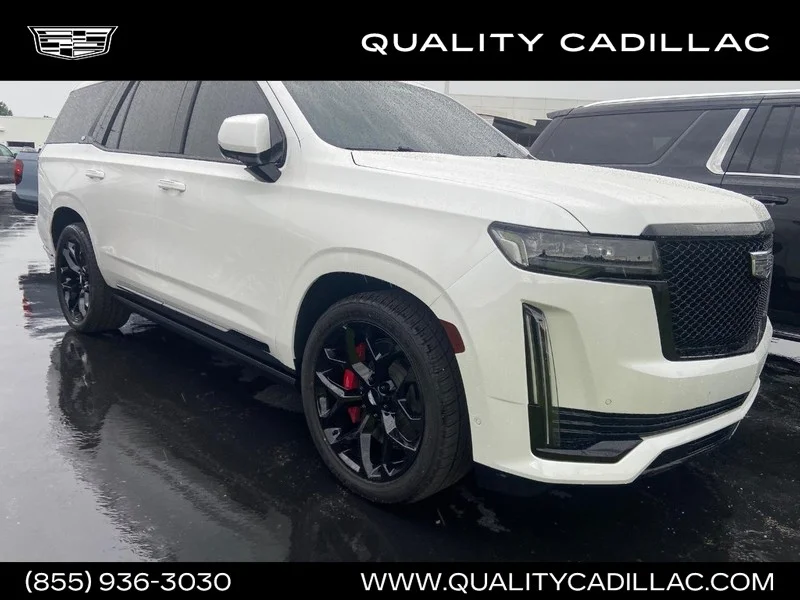 Used 2022 Crystal White Tricoat Cadillac Sport image 1
