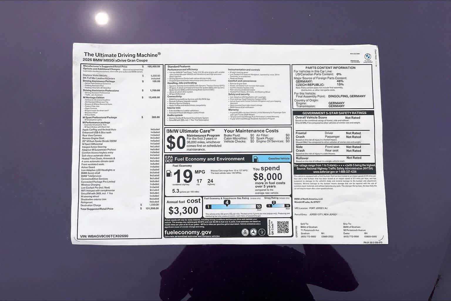 New 2026 Daytona Violet Metallic BMW M850i image 18