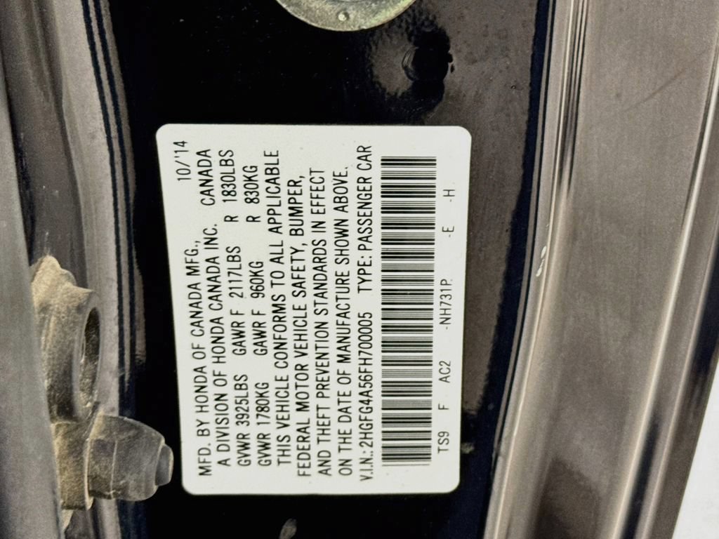 Used 2015 Crystal Black Pearl Honda Si image 36