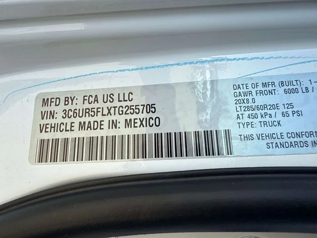 New 2026 Bright White Clear-Coat Exterior Paint RAM Laramie image 34