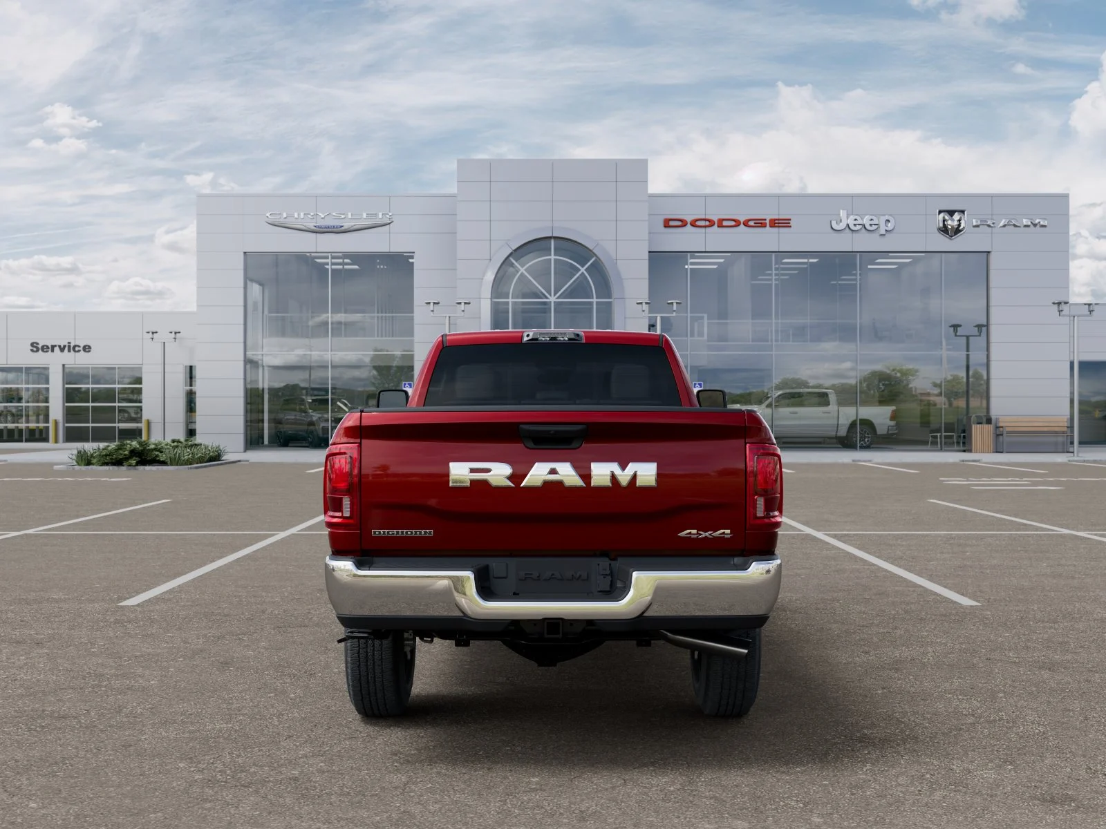 New 2026 Molten Red Pearl-Coat Exterior Paint RAM Big Horn image 16