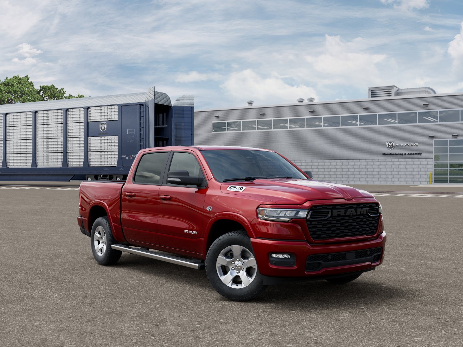 New 2026 Molten Red Pearl-Coat Exterior Paint RAM Big Horn/Lone Star image 3