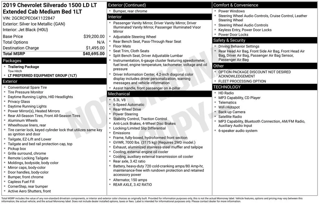 Used 2019 Silver Chevrolet LT image 6