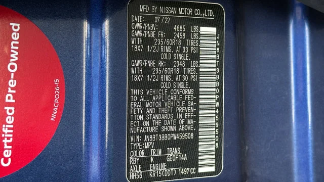 Certified Used 2023 Blue Nissan SV image 30