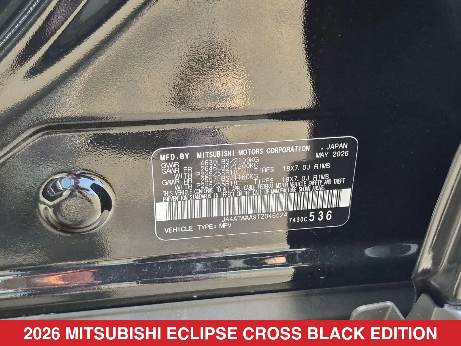 New 2026 Black Mitsubishi SE 1.5T S-AWC image 27