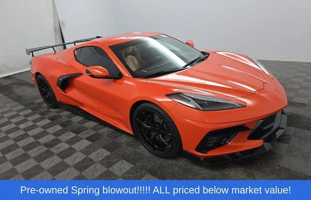 Used 2020 Orange Chevrolet Stingray image 3